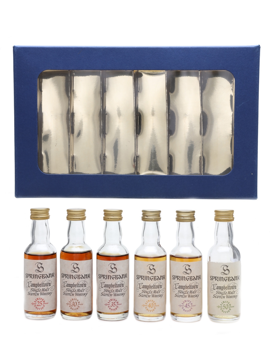Springbank Millennium Miniature Set 25, 30, 35, 40, 45, and 50 Year Old 6 x 5cl