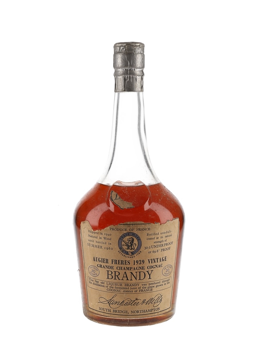 Cognac Augier コニャック オージエ　vintage AUGIER COGNAC 古酒 オージェ コニャック VSOP ヴィンテージ