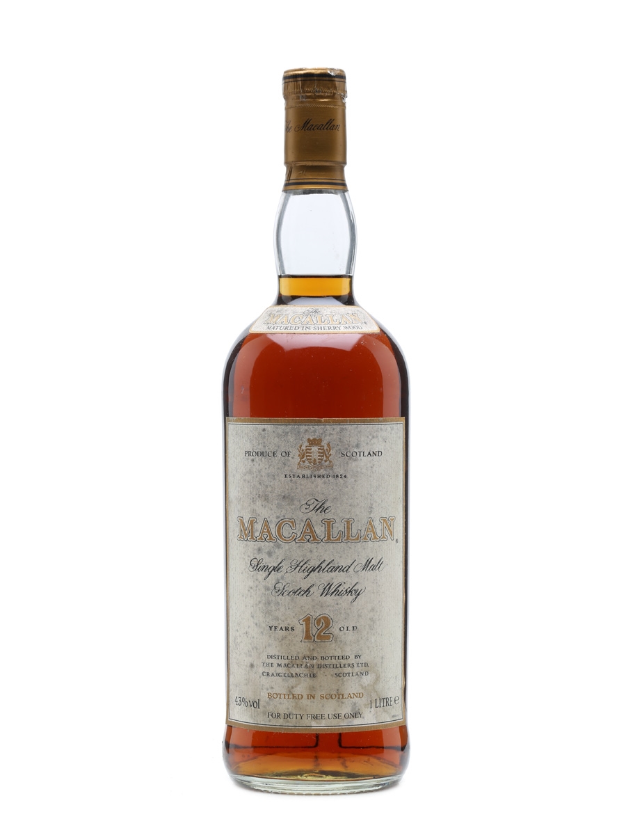 Macallan 12 Years Old For Duty Free 1 Litre