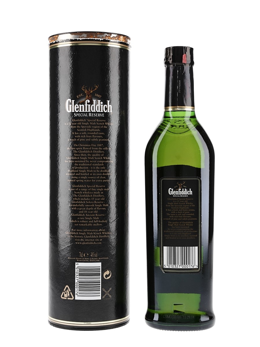 Glenfiddich 12 Year Old Special Reserve - Lot 188365 - Buy/Sell Glenfiddich 12 Year Old Special Reserve - Lot 188365 - Buy/Sell