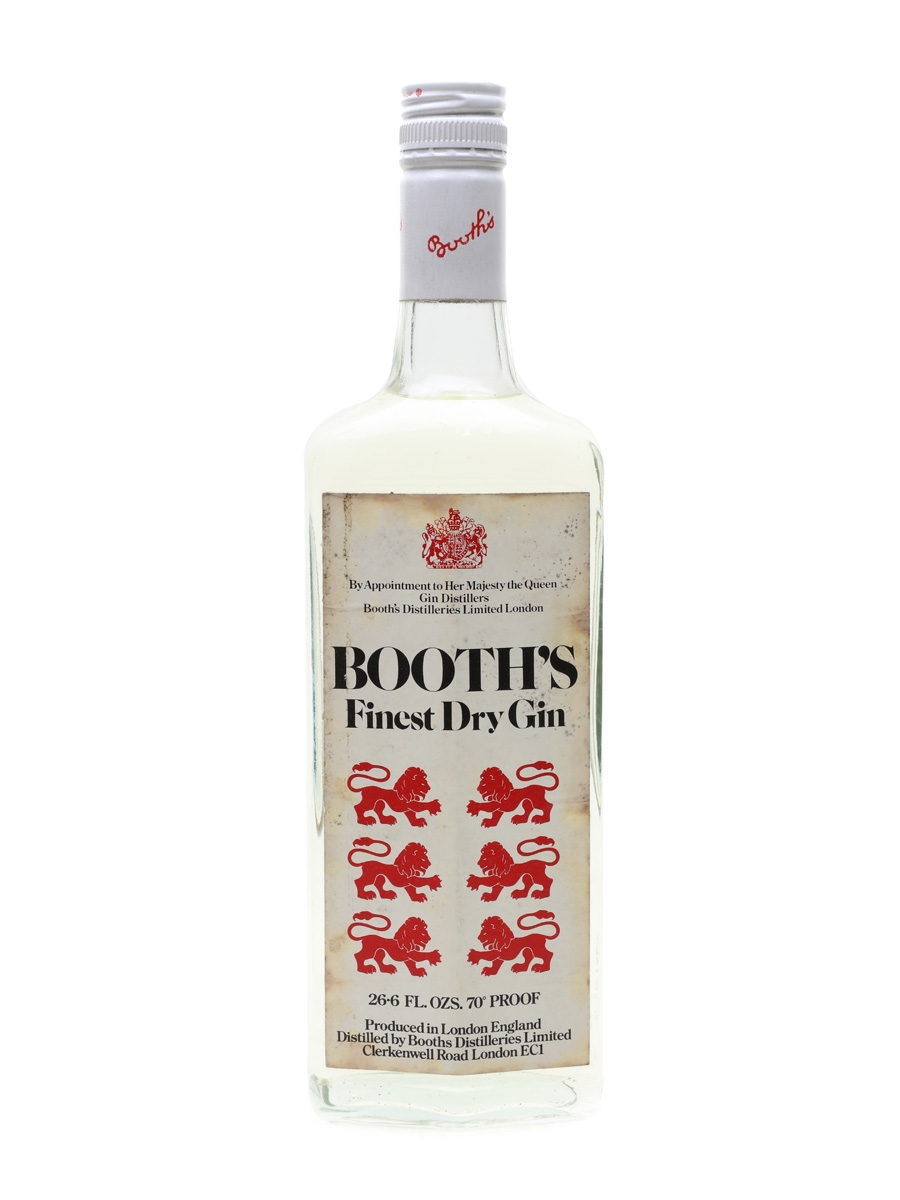 Booth's Finest Dry Gin Bottled 1970s 75cl / 40%