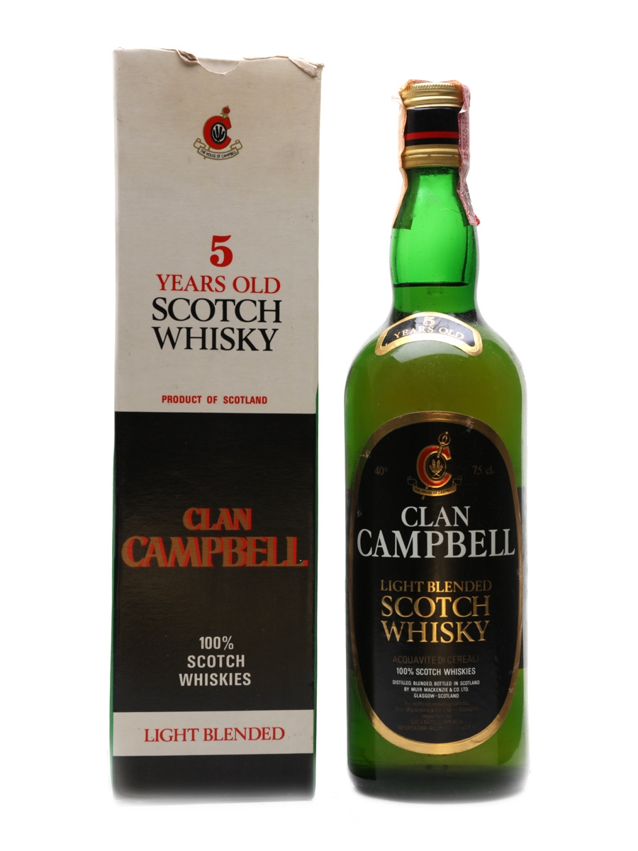 Clan Campbell - 5 Year Old (75cl) Whisky Auction, Whisky Hammer® Whisky  Auctioneer
