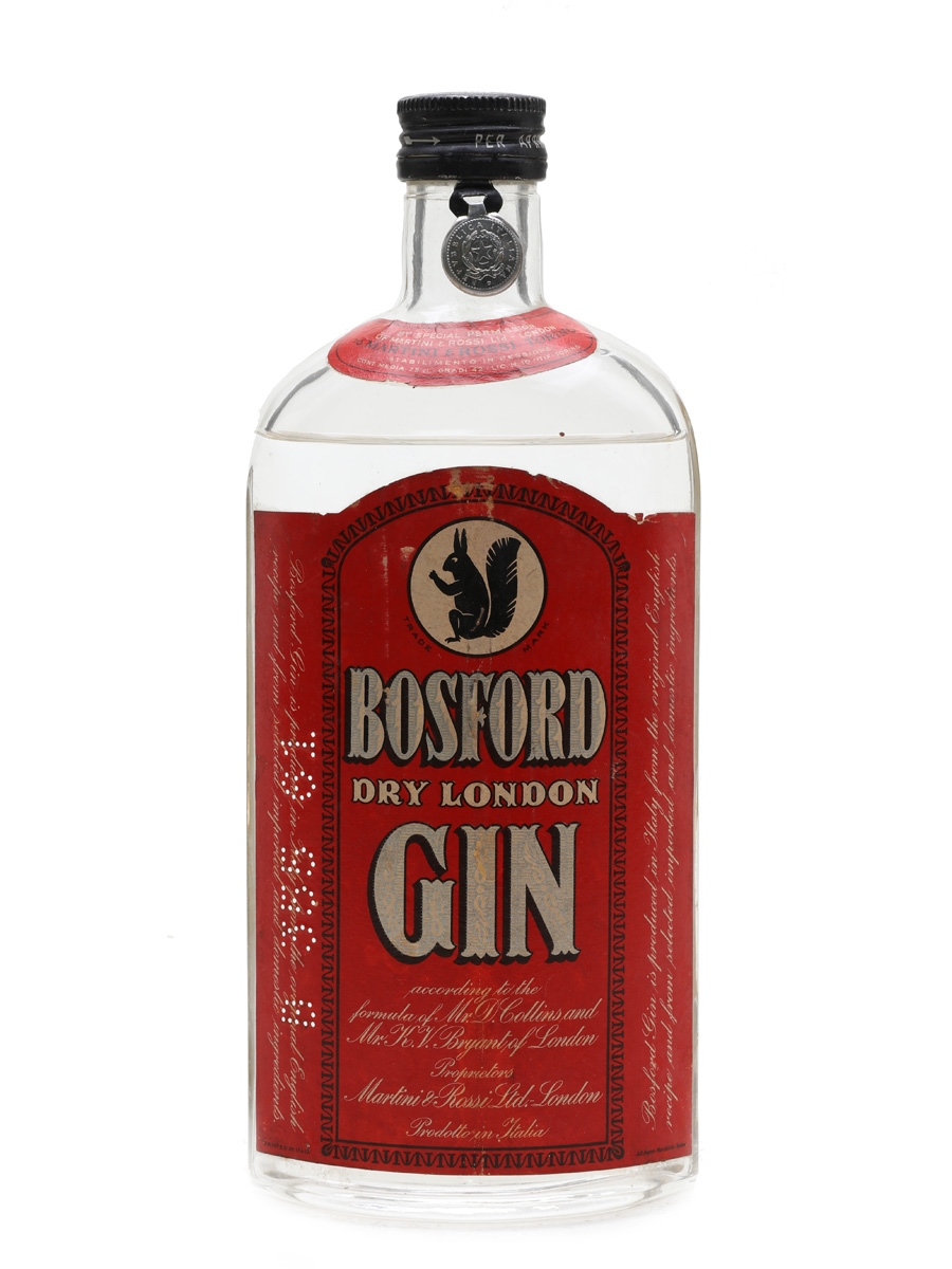 Bosford Extra Dry London Gin Bottled 1950s - Martini & Rossi 75cl / 42%