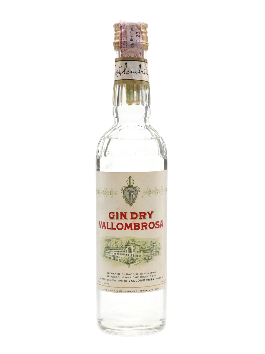 Vallombrosa Dry Gin Bottled 1960s 50cl / 47%