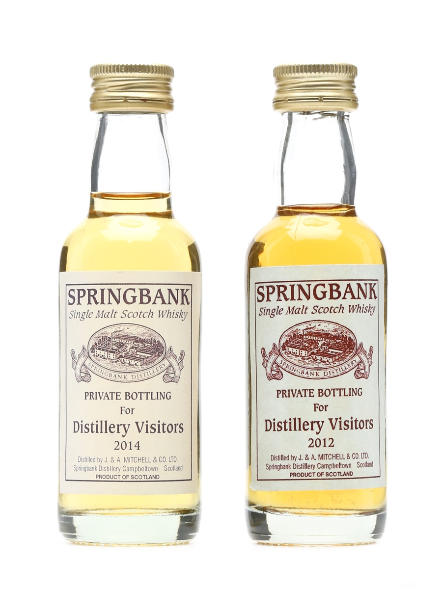 Springbank Distillery Visitors 2012 & 2014 Miniatures 