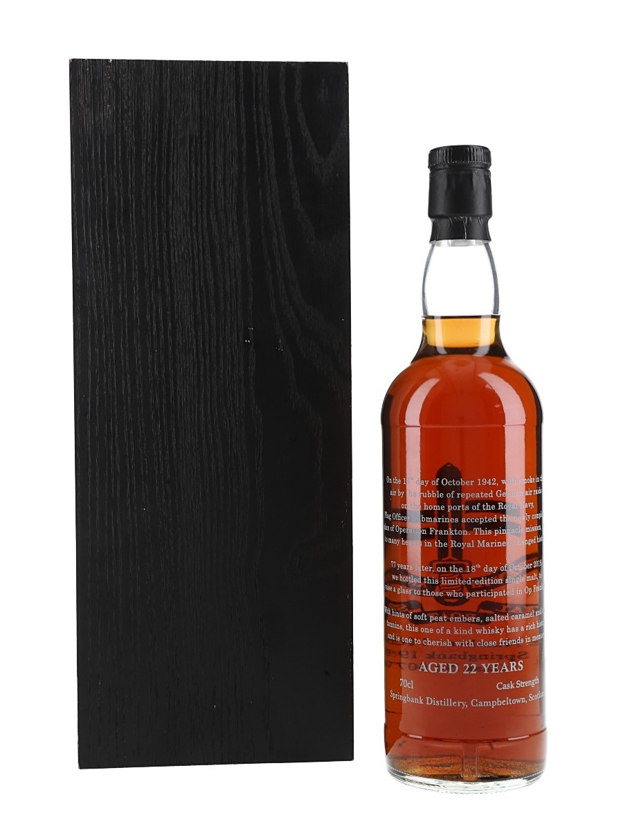 Springbank 1996 22 Year Old Cask Strength - Lot 198785 - Buy/Sell