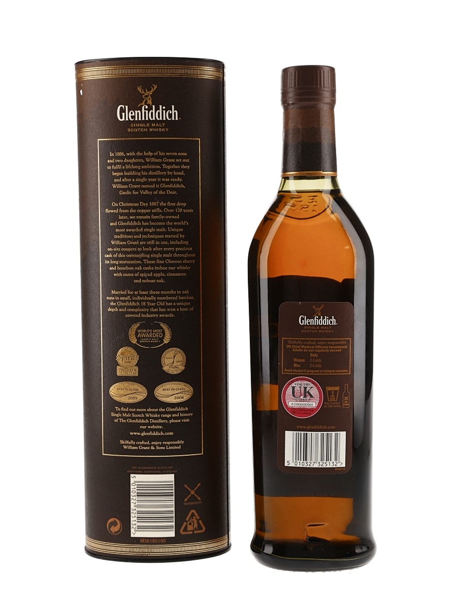 Buy The Glenfiddich 18 Year Old Single Malt Whisky Online