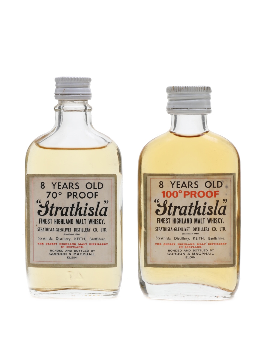 Strathisla 8 Year Old Bottled 1960s - 1970s 2 x 5cl