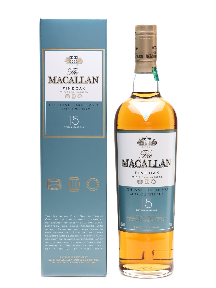 Macallan Fine Oak 15 Year Old Triple Matured 70cl / 43%