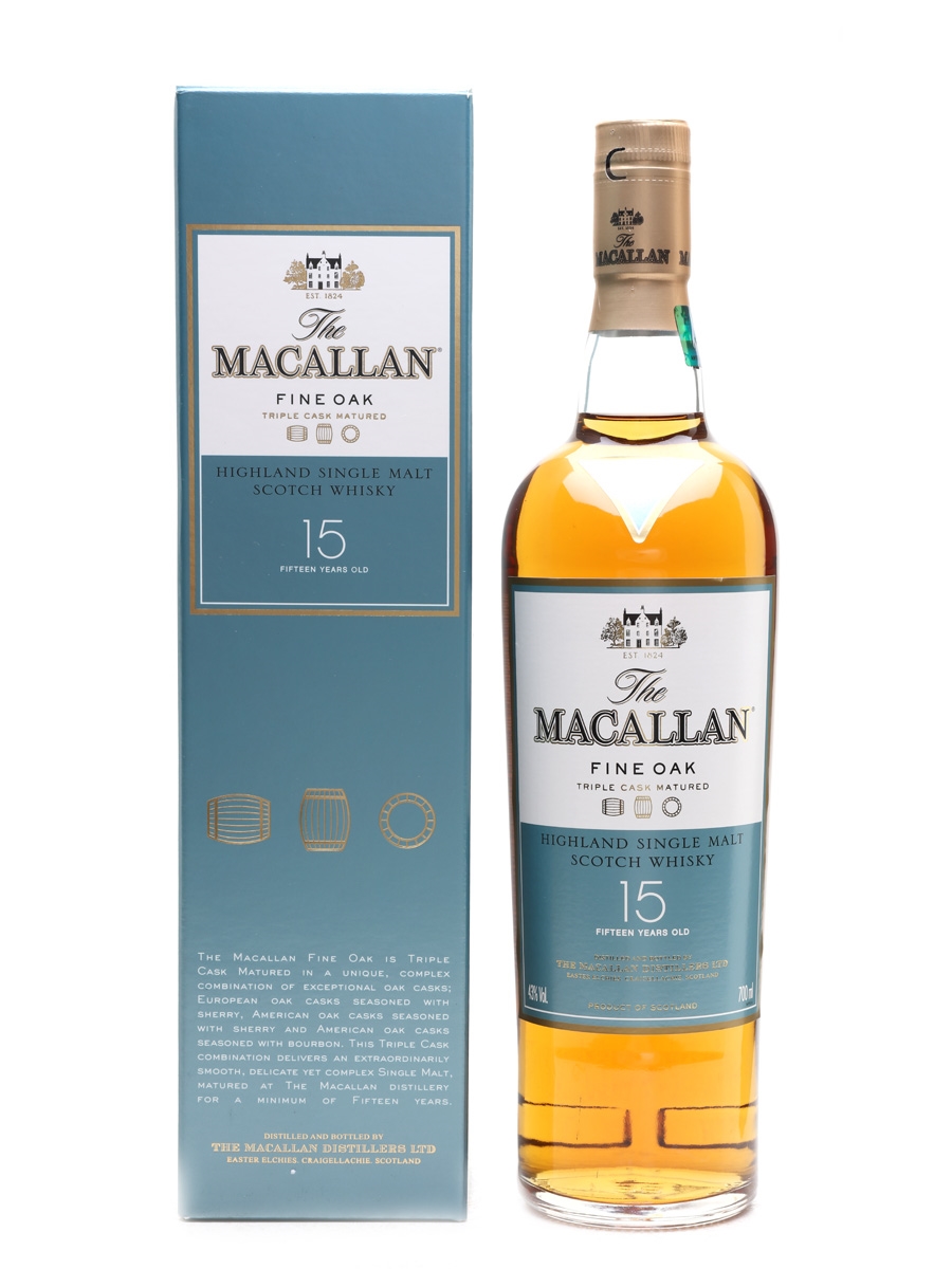 Macallan Fine Oak 15 Year Old Triple Matured 70cl / 43%