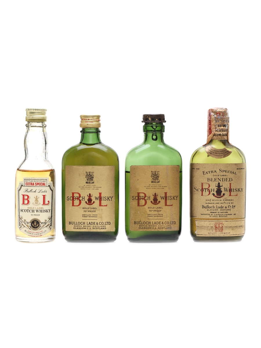 Bulloch Lade Bottled 1950s-1970s 5cl x 4