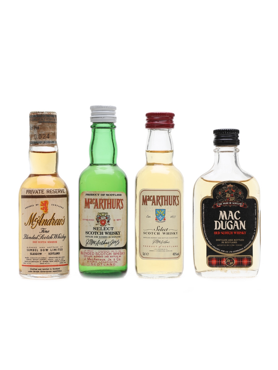 McAndrew, MacArthur's, MacDugan Lot 24045 Whisky.Auction Whisky