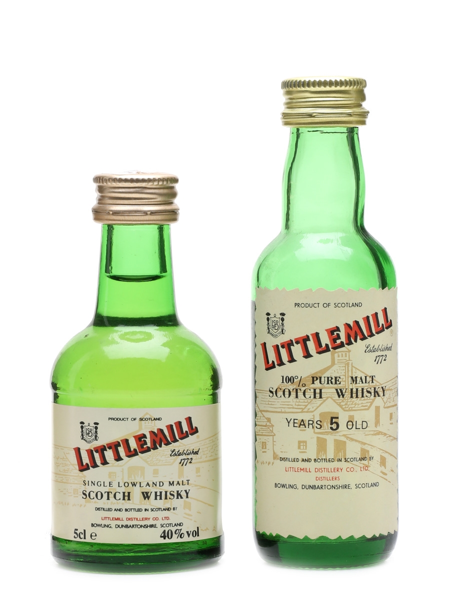 Littlemill NAS & 5 Year Old Bottled 1980s 2 x 5cl / 40%