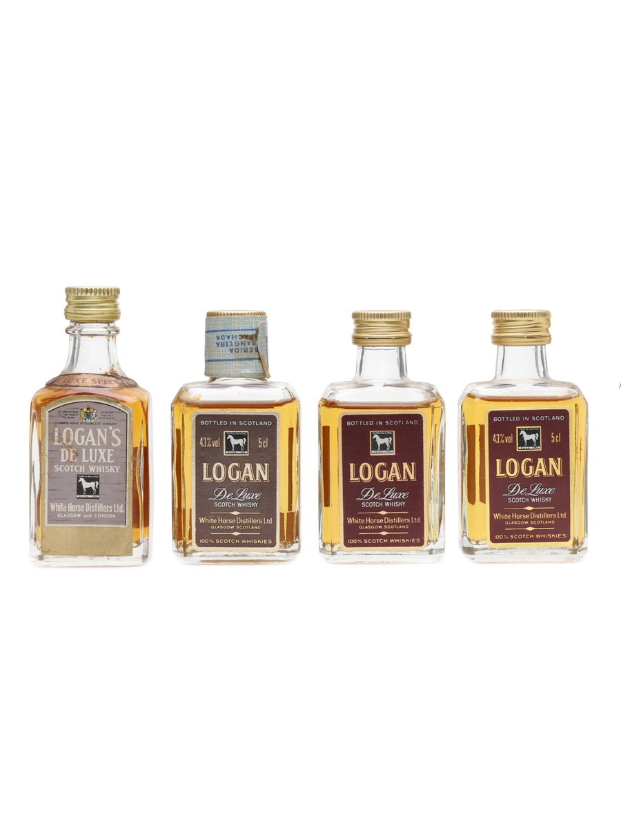 Logan De Luxe Bottled 1970s-1980s - White Horse Distillers 4 x 5cl