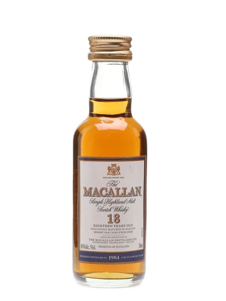 Macallan 1984 And Earlier 18 Year Old 
