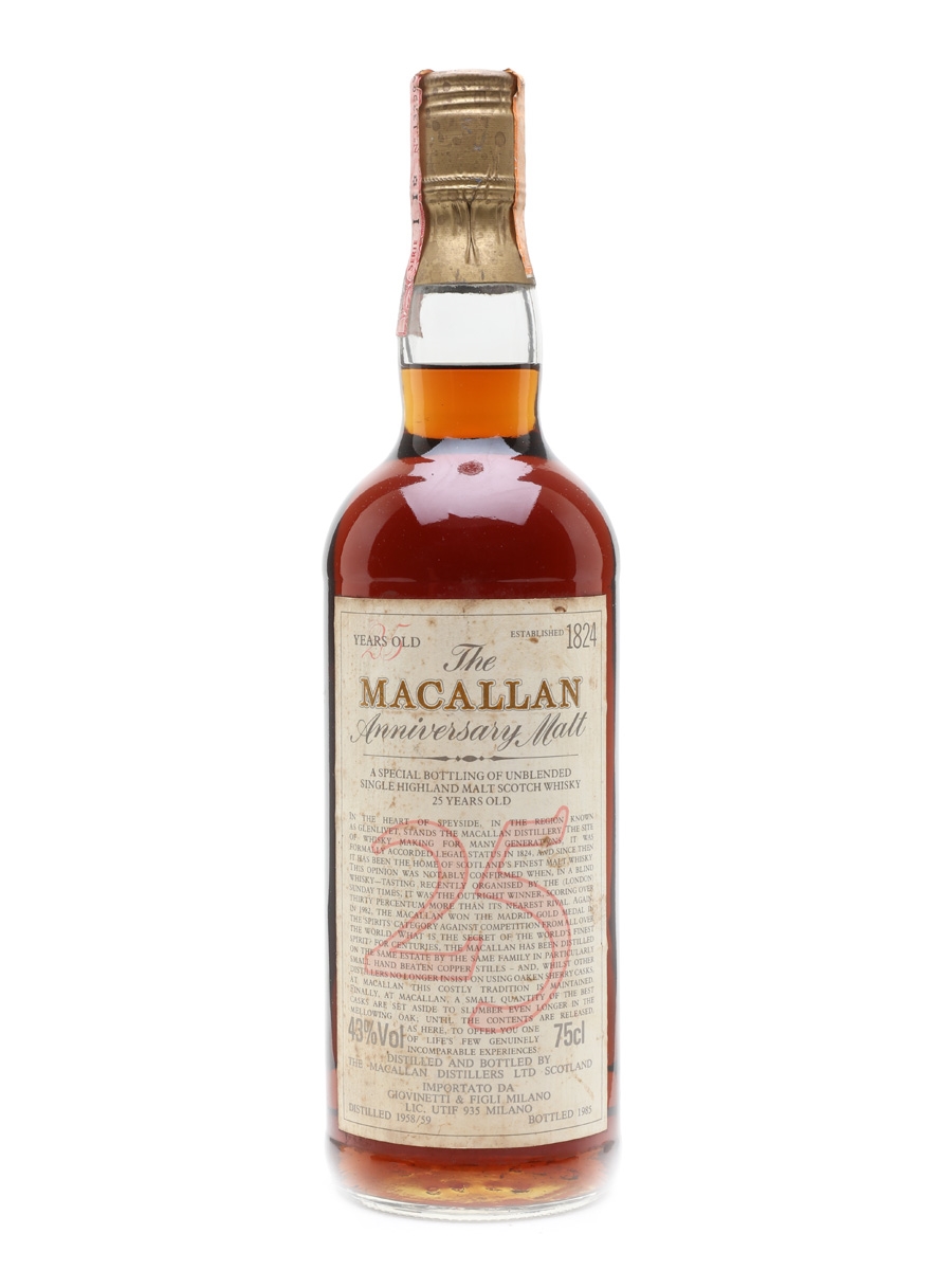 Macallan 1958-1959 Anniversary Malt 25 Year Old 75cl / 43%