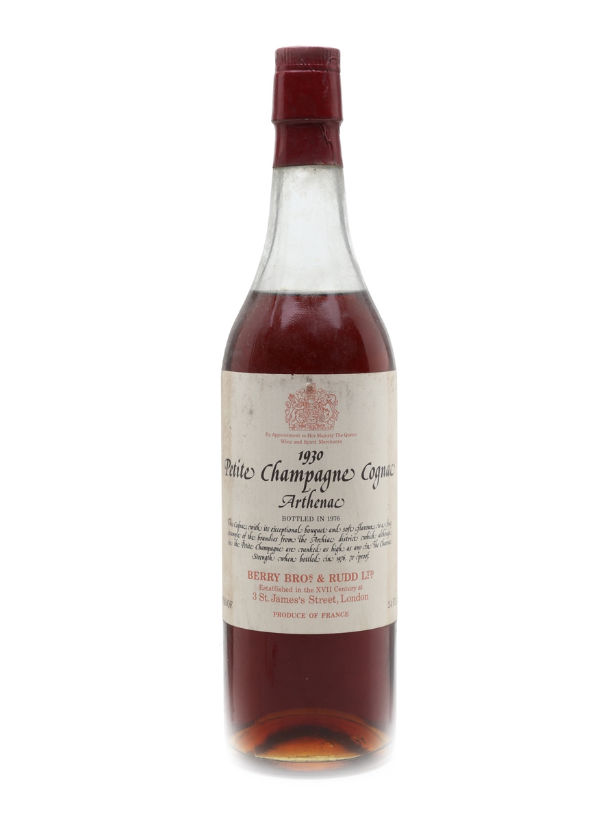 Berry Bros & Rudd 1930 Arthenac Cognac - Lot 23294 - Buy/Sell
