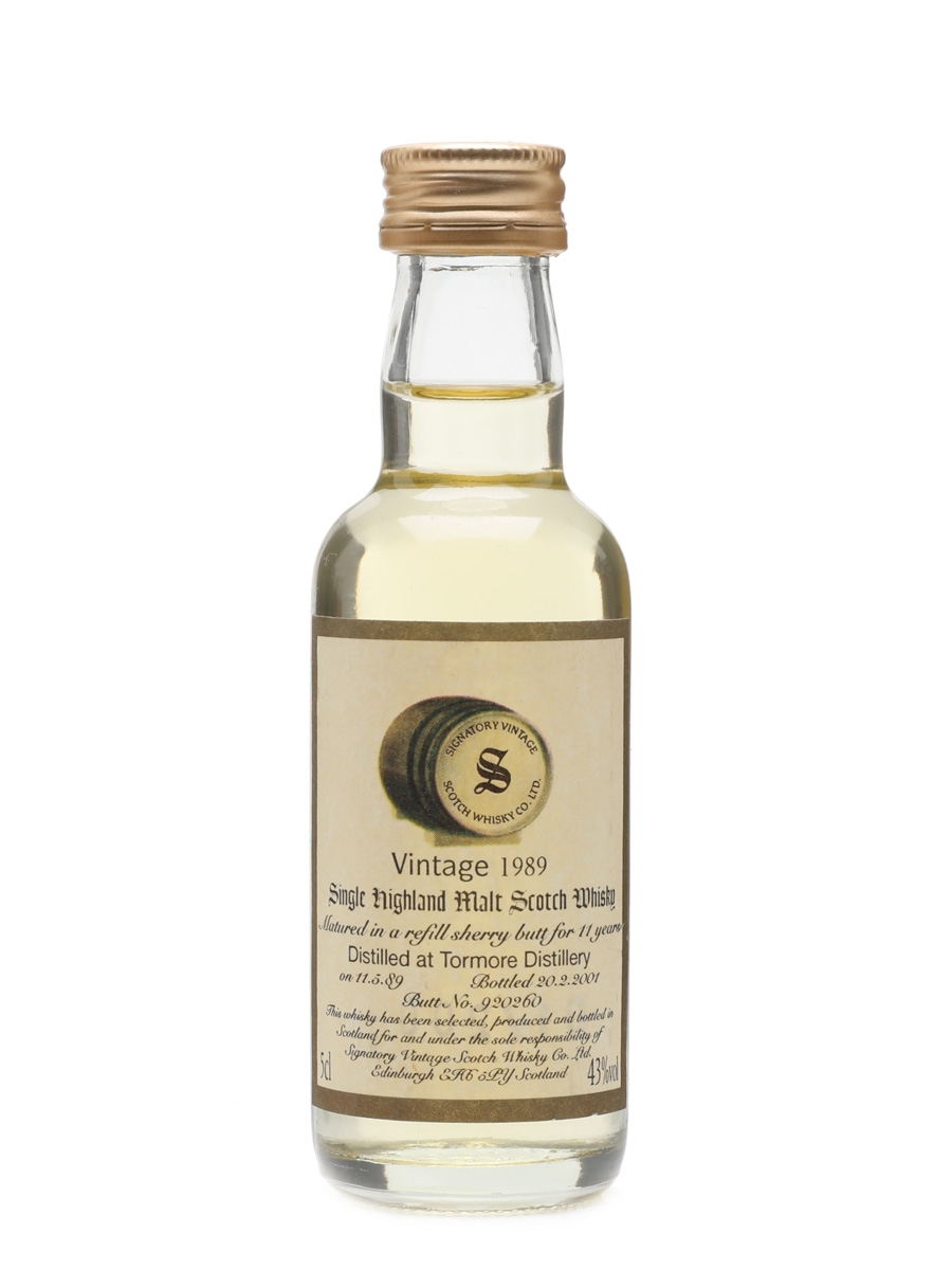 Tormore 1989 11 Year Old Signatory 5cl / 43%