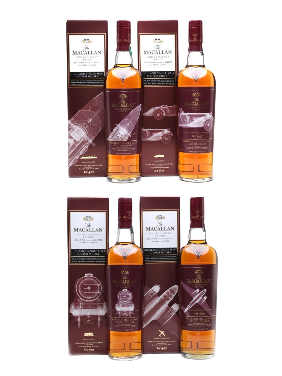 Macallan Whisky Maker's Edition Classic Travel Range 4 x 70cl / 42.8%