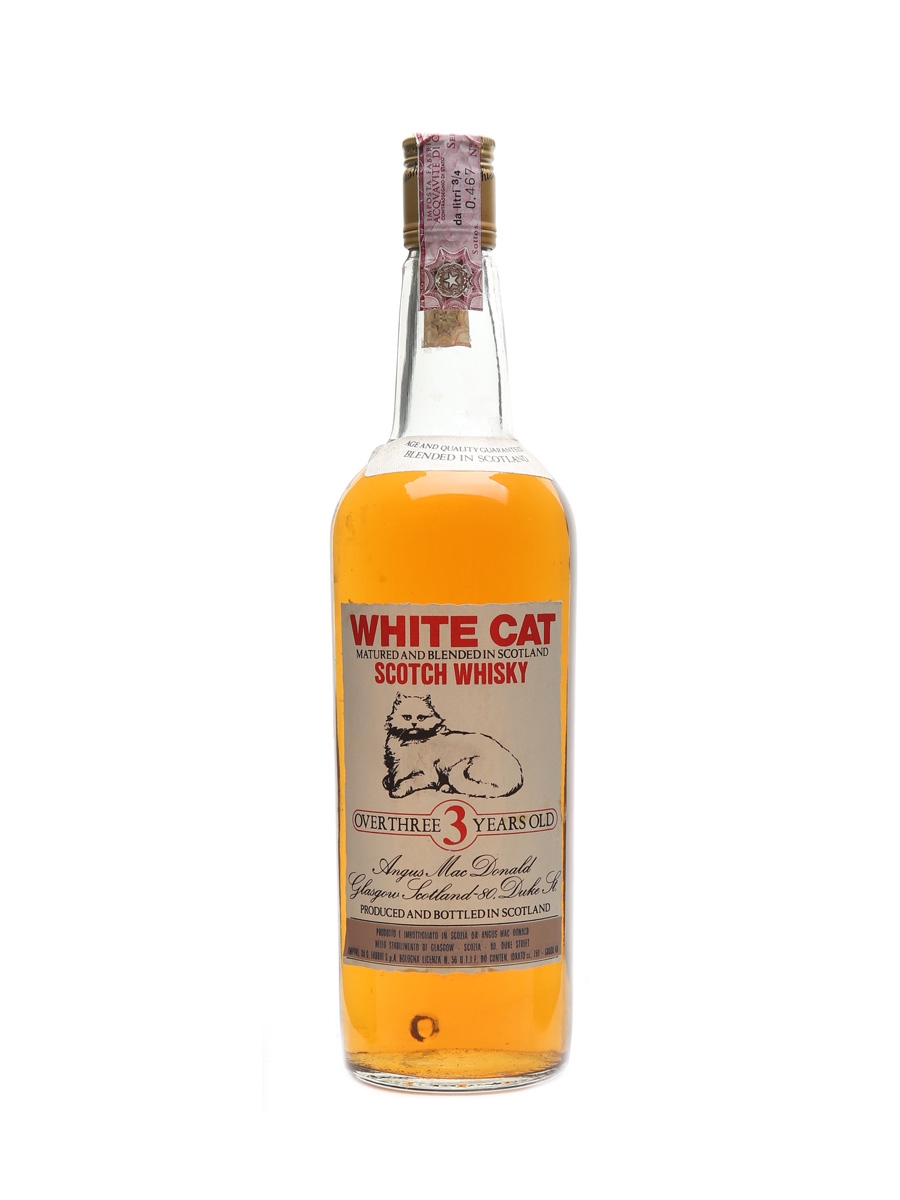 White Cat 3 Year Old Lot 22872 Whisky.Auction Whisky & Fine