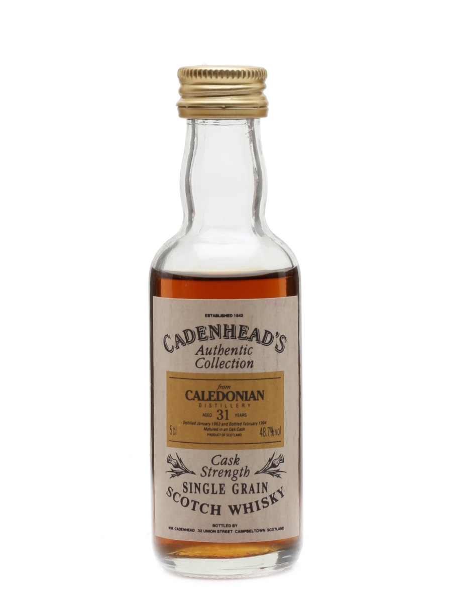 Caledonian 1963 Cask Strength 31 Year Old Cadenhead's 5cl / 48.7%