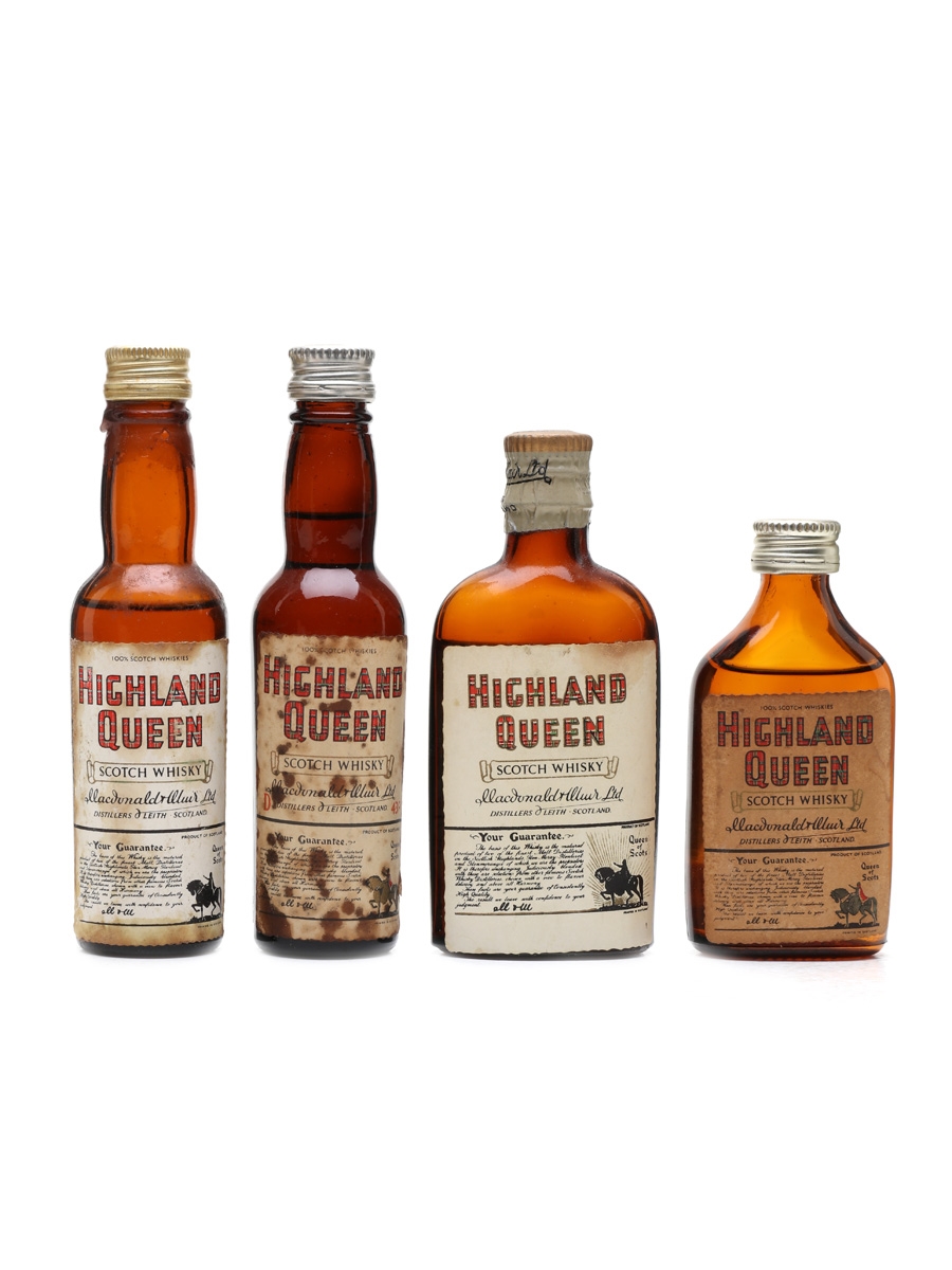 Highland Queen Bottled 1950s-1960s 4 x 5cl