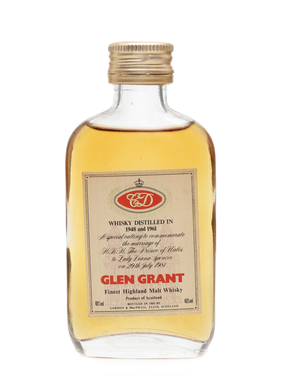Glen Grant 1948 & 1961 Royal Wedding Bottled 1981 - Gordon & MacPhail 5cl / 40%