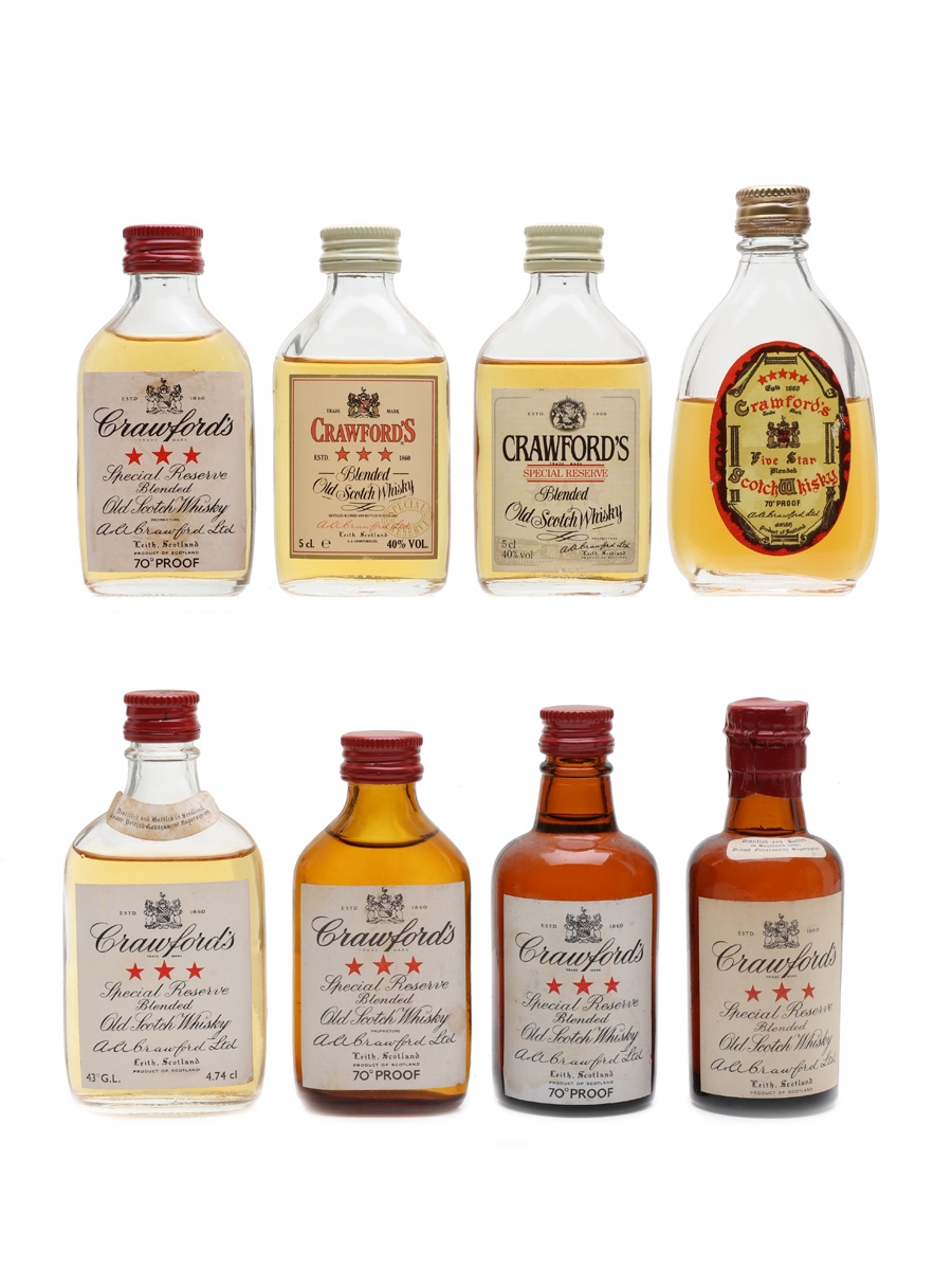 Crawford's 3 Star, 5 Star & Special Reserve  8 x 5cl