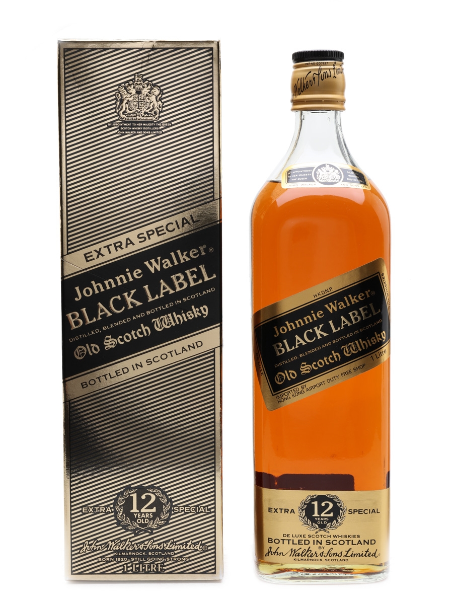 Johnnie Walker Black Label 12 Year Old Bottled 1980s - Hong Kong Duty Free 100cl / 40%