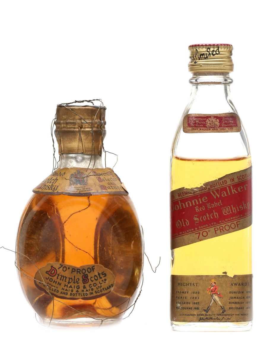 DIMPLE JOHNNIE WALKER Glenfiddich　スコッチ ウイスキー 3本 まとめて - Dimple Year Spring Cap Malt