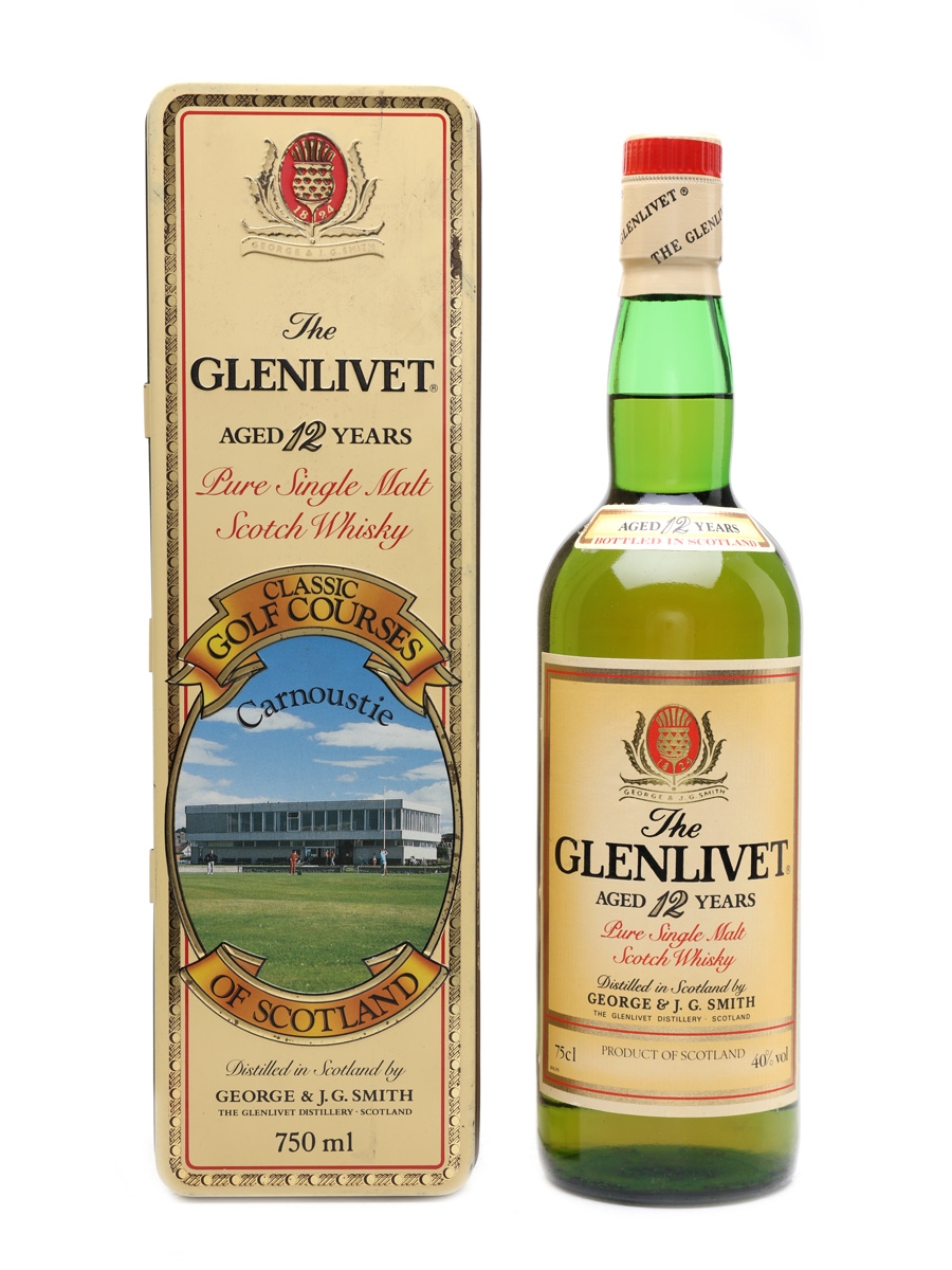 Glenlivet 12 Year Old Bottled 1980s - Classic Golf Courses Carnoustie 75cl / 40%