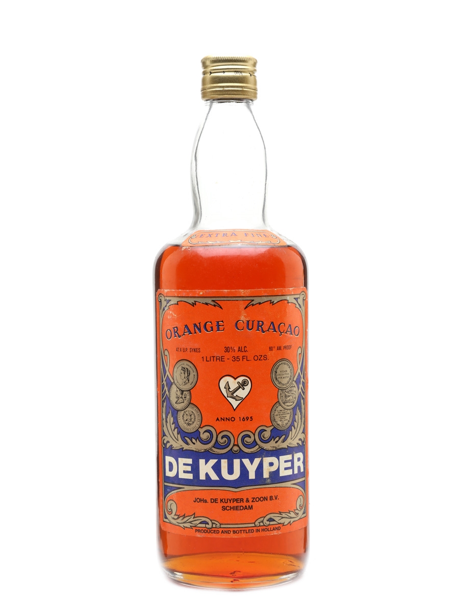 De Kuyper Orange Curacao Bottled 1960s - 1970s 100cl / 30%