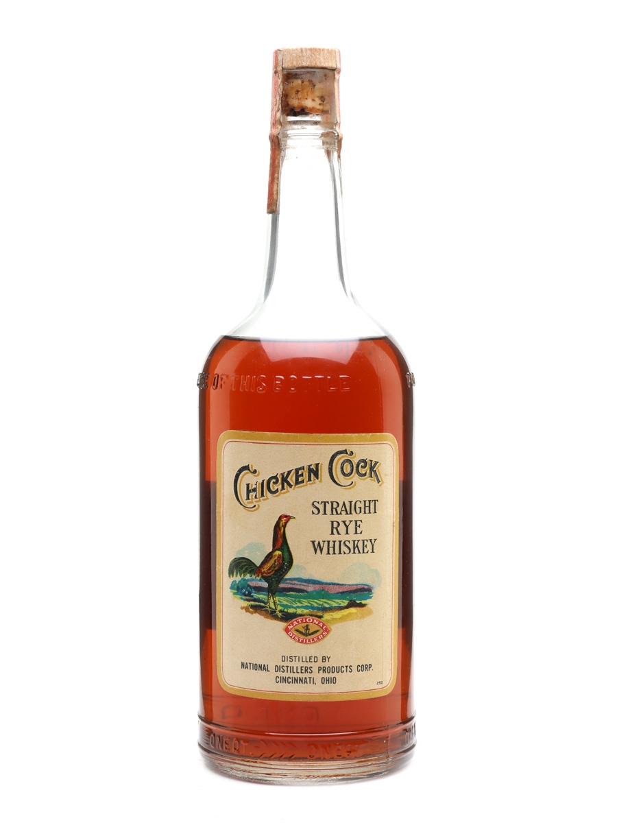 Chicken Cock Straight Rye Whiskey Bottled 1950s - 40 Months Old 113cl / 42.5%