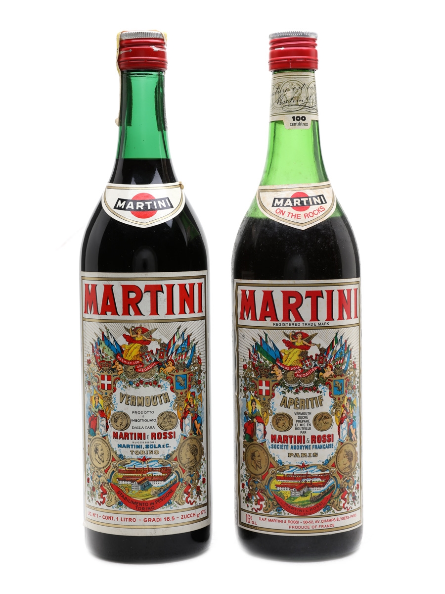 Martini Rosso Vermouth Bottled 1960s - 1970s 2 x 100cl