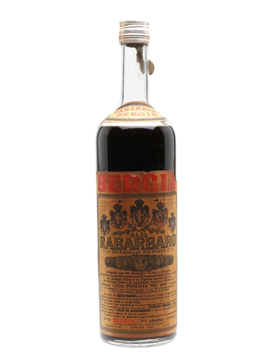 Bergia Rabarbaro Bottled 1950s 100cl / 20%