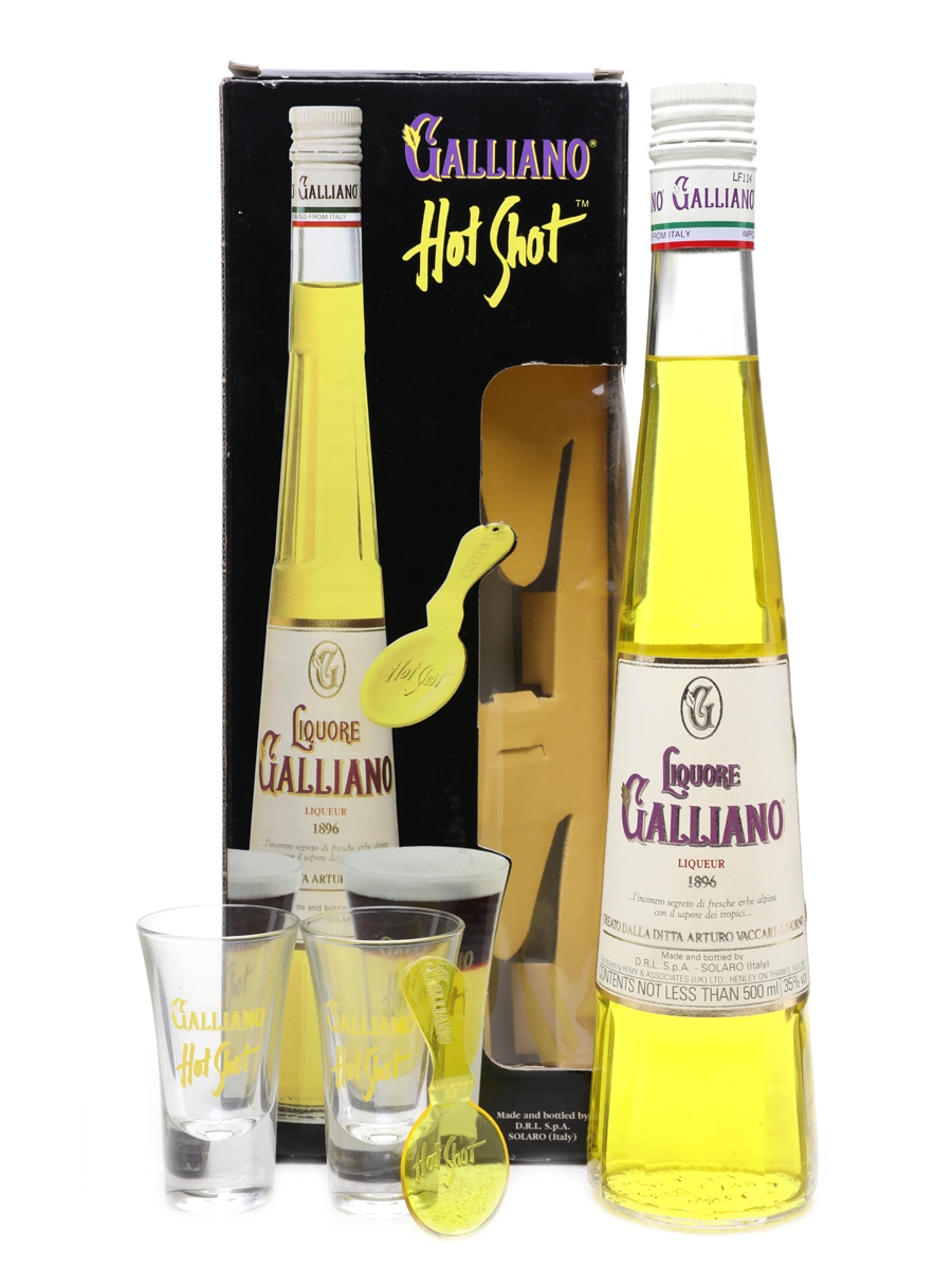 Galliano Liqueur Hot Shot Glasses Set 50cl / 35%