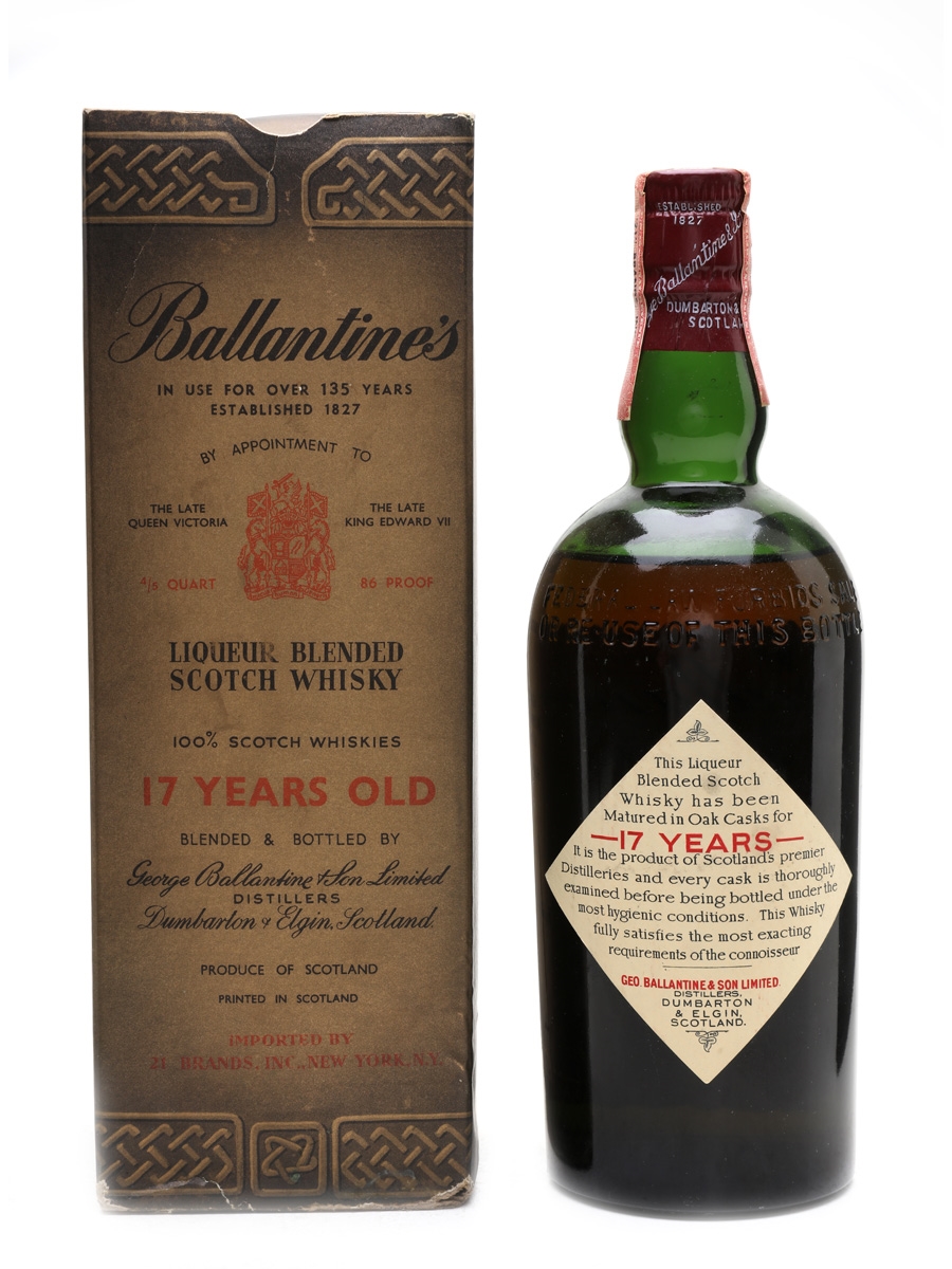 【空瓶】Ballantine's 17 Years Old Scotch Ballantine's 17 Year Old - Lot 26433 - Buy/Sell Blended