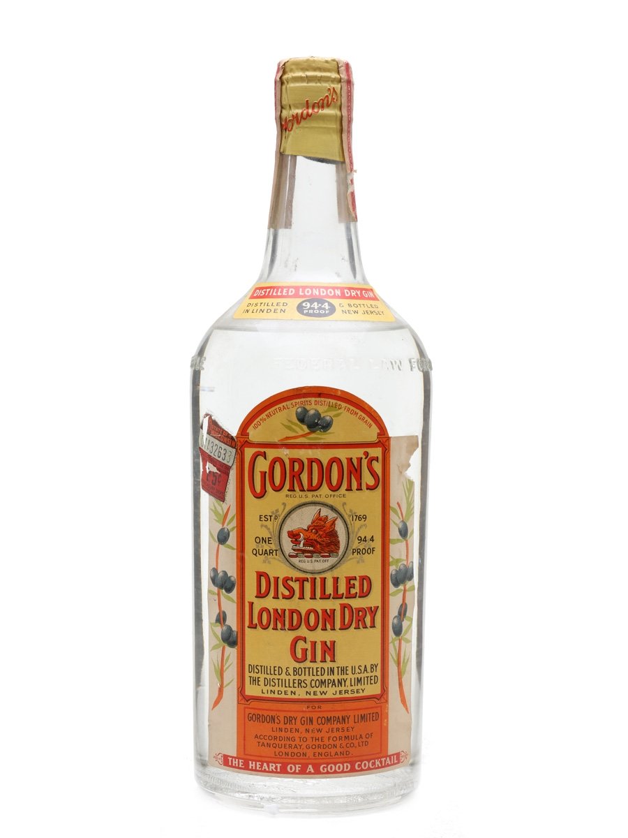 Gordon's Dry Gin Spring Cap Bottled 1940s 95cl / 47.2%