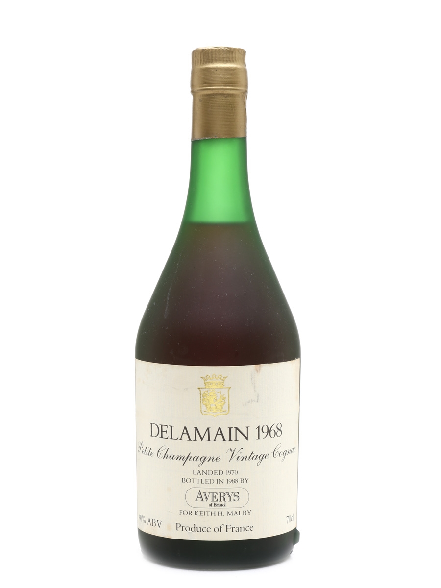 Delamain 1968 Landed 1970, Bottled 1988 - Avery's 70cl / 40%