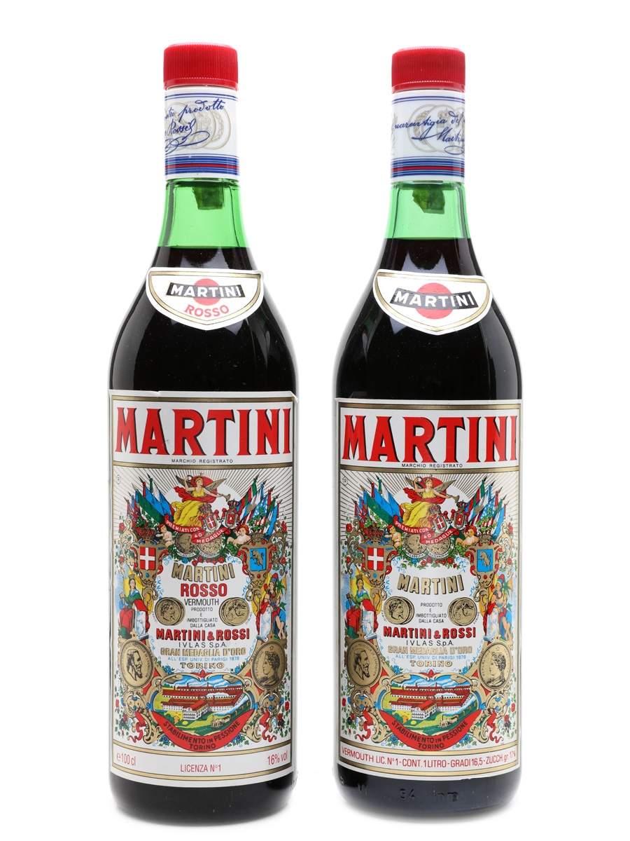 Martini Rosso Vermouth Bottled 1980s 2 x 100cl