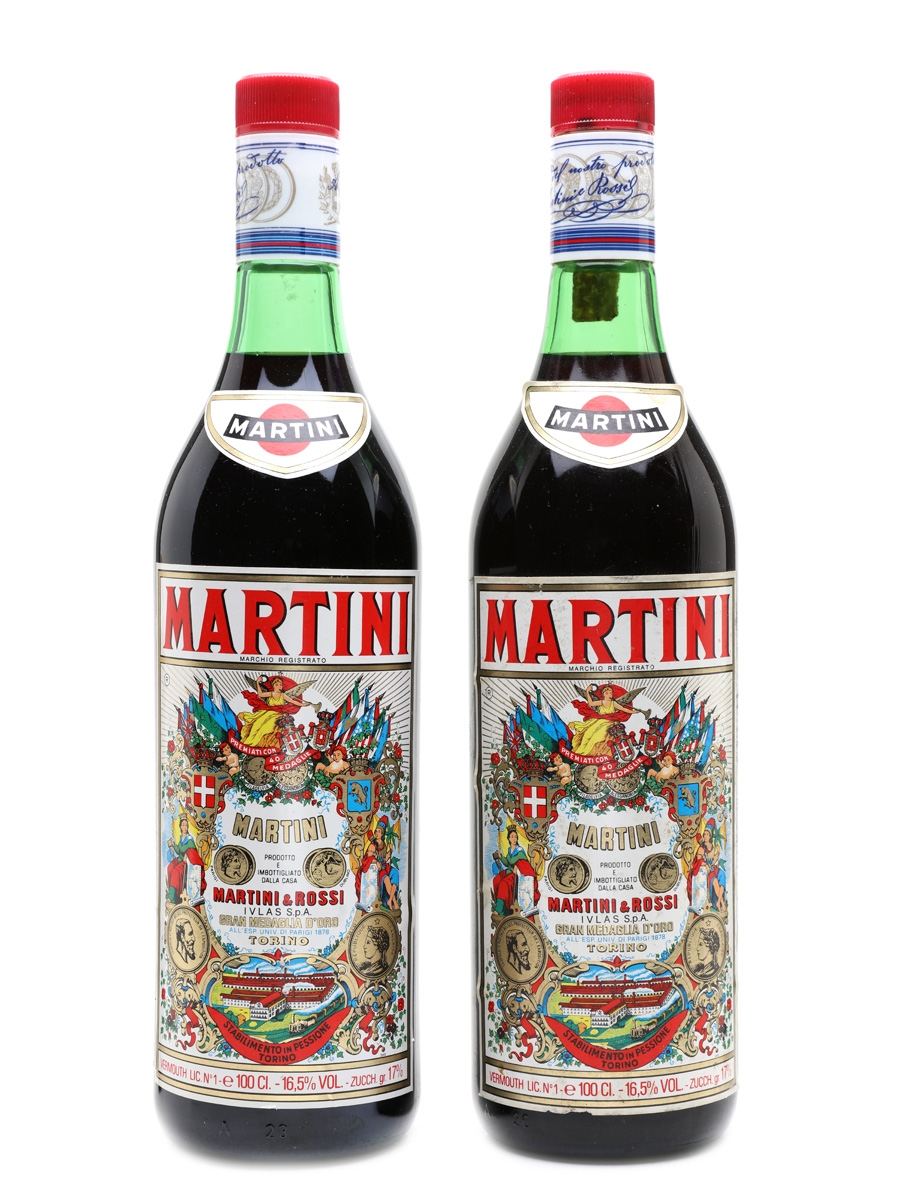 Martini Rosso Vermouth Bottled 1980s 2 x 100cl / 16.5%