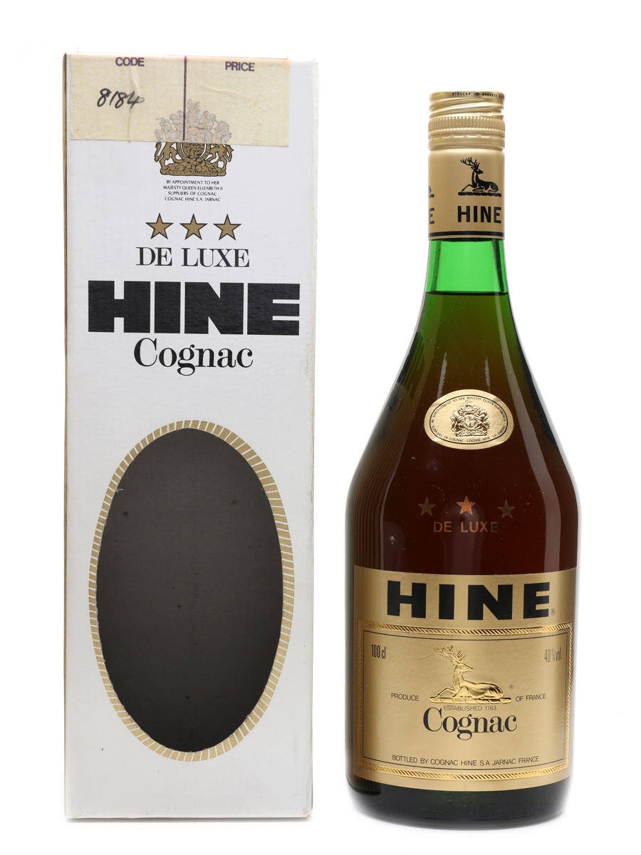 Hine 3 Star De Luxe Bottled 1980s 100cl / 40%