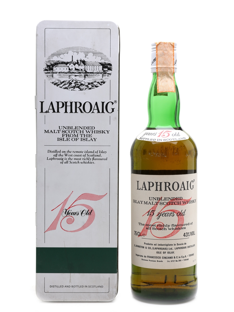 Laphroaig 15 Year Old Bottled 1980s - Cinzano 75cl / 43%
