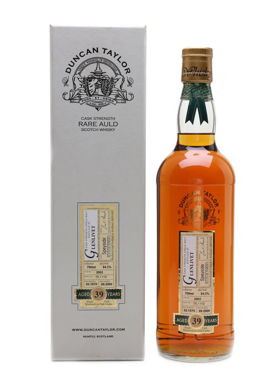 Glenlivet 1970 39 Year Old Bottled 2009 - Duncan Taylor Rare Auld 70cl / 54.3%