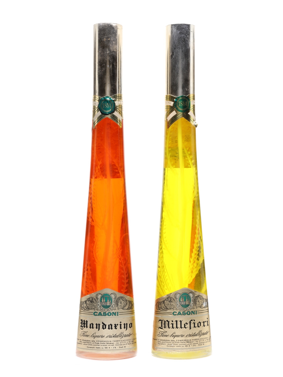 Casoni Mandarino & Millefiori Cristallizzato Bottled 1970s 2 x 50cl / 40%