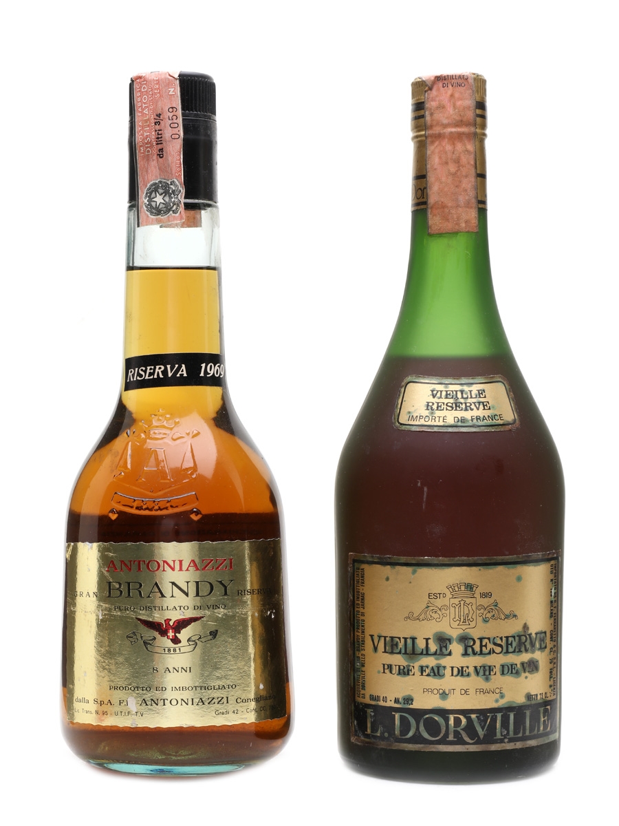 Dorville Vieille Reserve & Antoniazzi 1969 Bottled 1970s 2 x 75cl