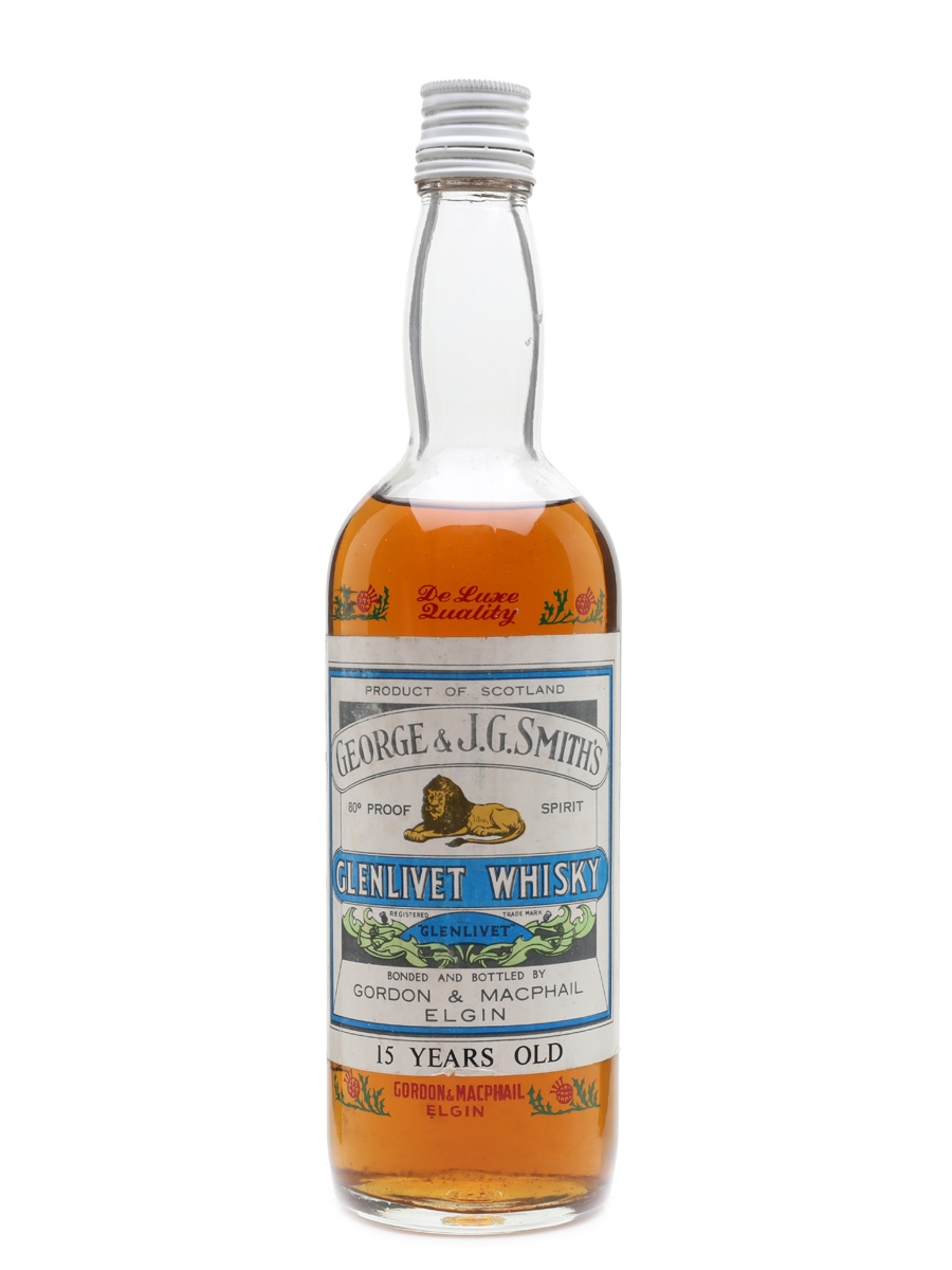 Glenlivet 15 Year Old Bottled 1960s - Gordon & MacPhail 70cl / 40%