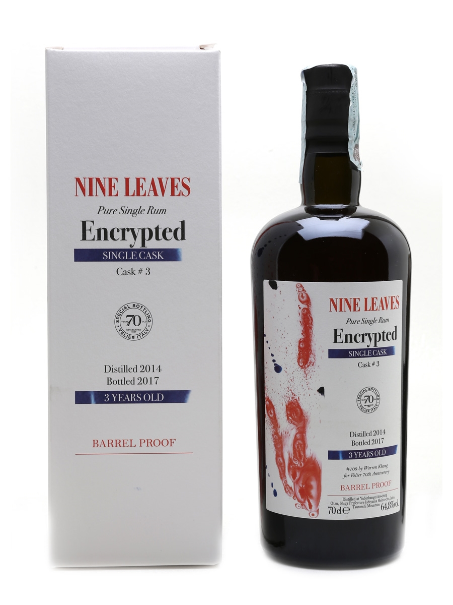 Nine Leaves Encrypted 2014 Japanese Rum Bottled 2017 - Velier 70th Anniversary 70cl / 64.8%