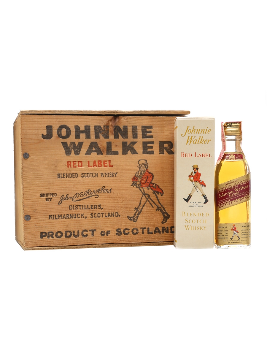 Johnnie Walker Red Label Bottled 1970s - Somerset Importers, New York 8 x 5cl / 43.4%