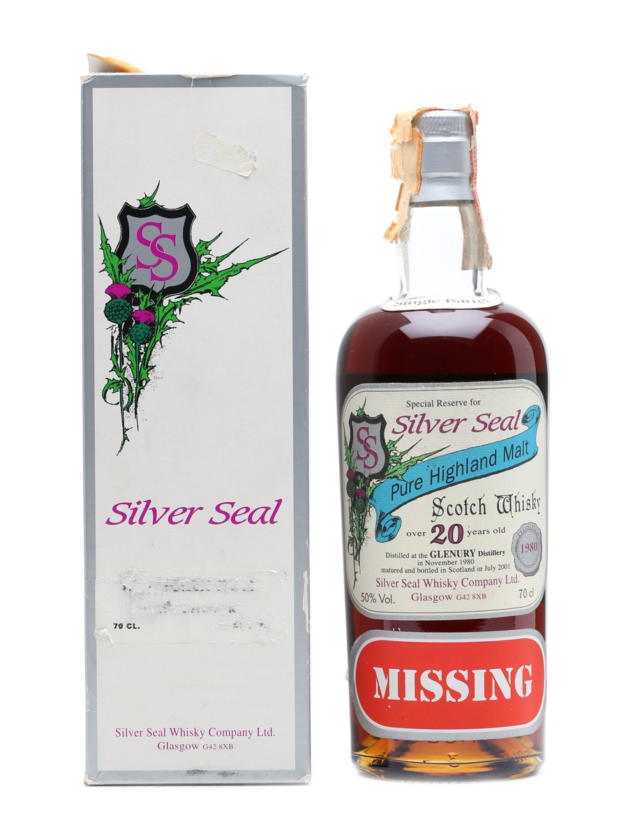 Glenury 1980 20 Years Old Silver Seal 70cl